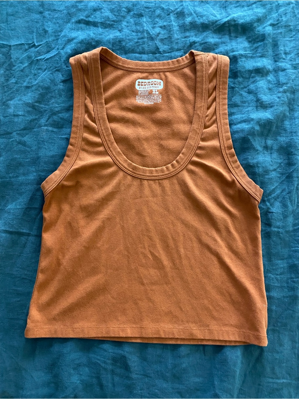 BIG BUD PRESS cropped tank - terracotta
